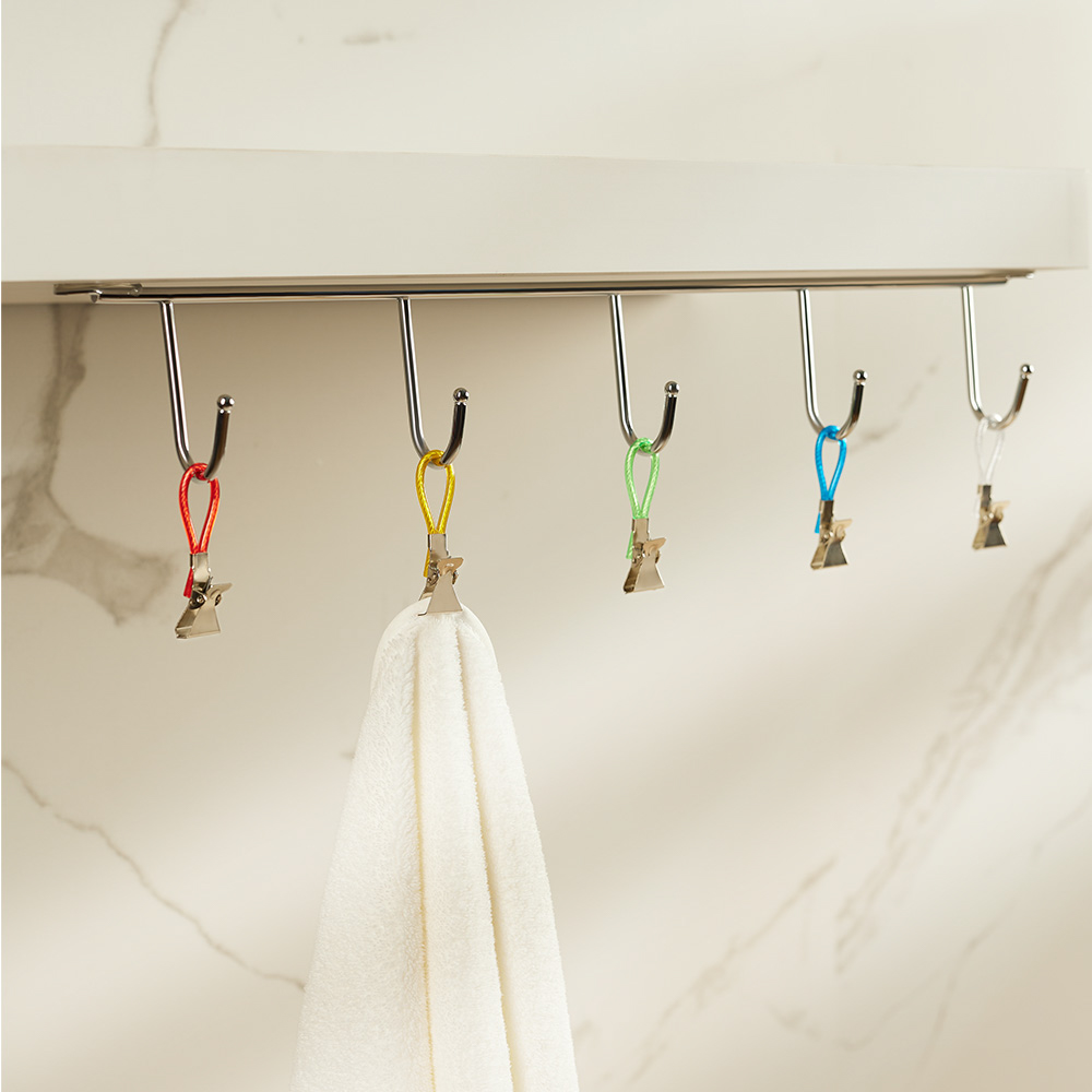 Держатели для полотенец тм VETTA, сталь Q195, ПВХ, нейлон, 5шт, арт.№ 444-147