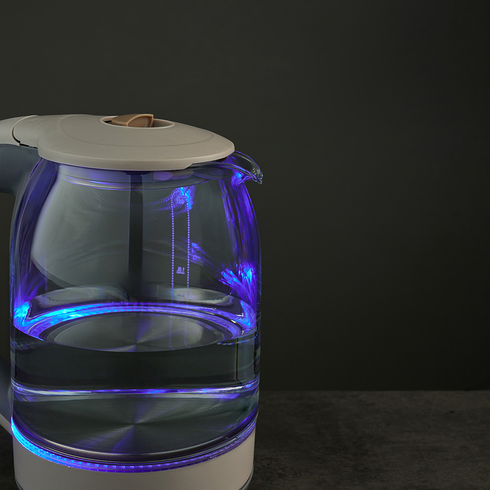 LEBEN Чайник электрический со стеклянной колбой, 1850 Вт, 1,7л, арт.№ 291-086