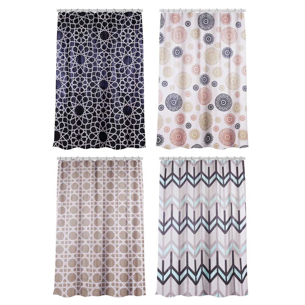 Штора для ванной тм VETTA Scandi, ПЕВА 80 г/м2, 180x180 см, 4 дизайна, арт.№ 461-538