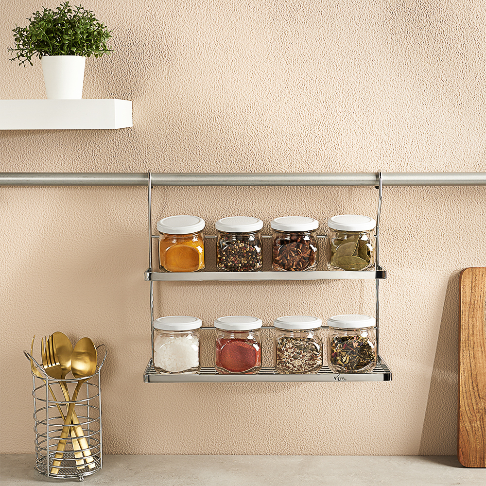 VETTA Полка для специй двойная 35x14,5x32см, CWJ203B, арт.№ 481-168