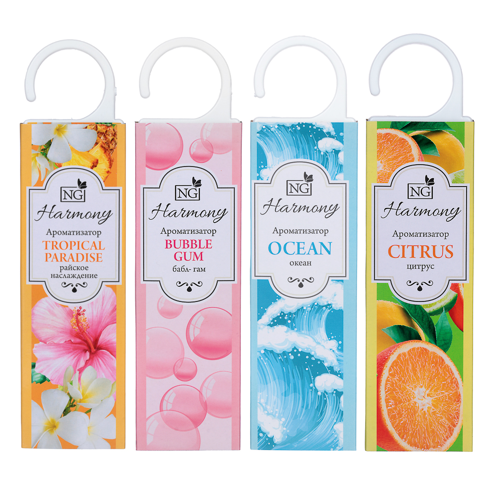 NEW GALAXY Ароматизатор для гардероба Harmony,8гр.,райское наслажд.,свежесть океана,цитрус,бабл.гам., арт.№ 778-131