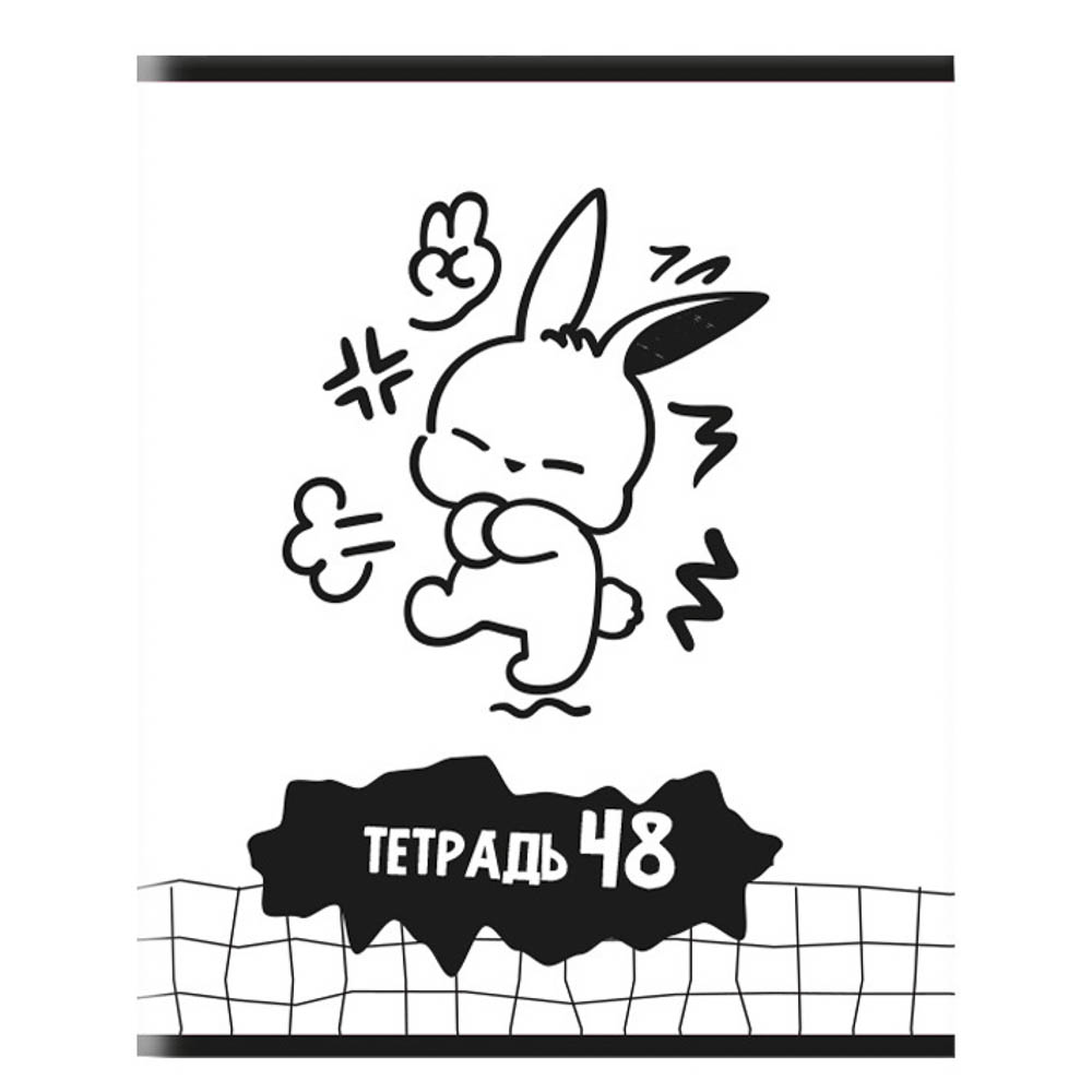 Тетрадь общая 48л. в клетку, БЕЛЫЕ ЛИСТЫ, обл.картон, скрепка, УФ лак "Друзья Товарищи/Аниме" 4 диз., арт.№ 524-340