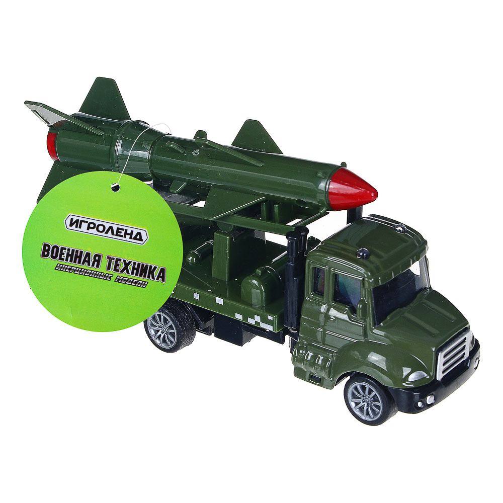 ИГРОЛЕНД Машина в виде военной техники, инерция, ABS, металл, 11,2x4,3x5,3см, 3 дизайна, арт.№ 292-258