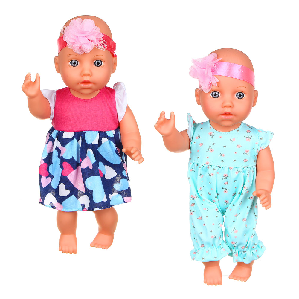 ИГРОЛЕНД Пупс интерактивный со звуком, движение, 33см, 3хААА, винил, ABS, 36х25,5х17,5см, арт.№ 267-882