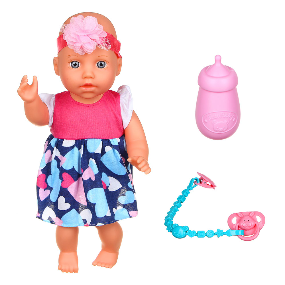 ИГРОЛЕНД Пупс интерактивный со звуком, движение, 33см, 3хААА, винил, ABS, 36х25,5х17,5см, арт.№ 267-882