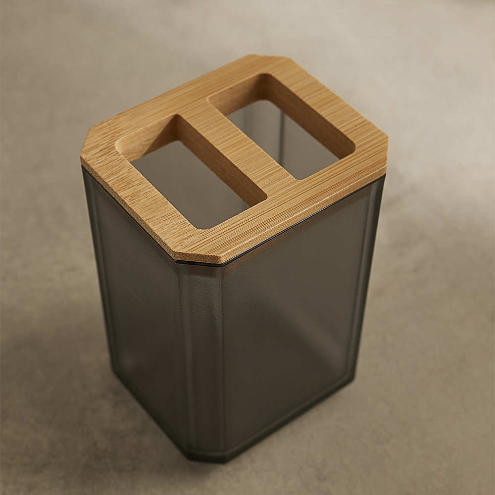 VETTA Стакан для зубных щеток и пасты "Токио", полистирол, бамбук, арт.№ 463-304