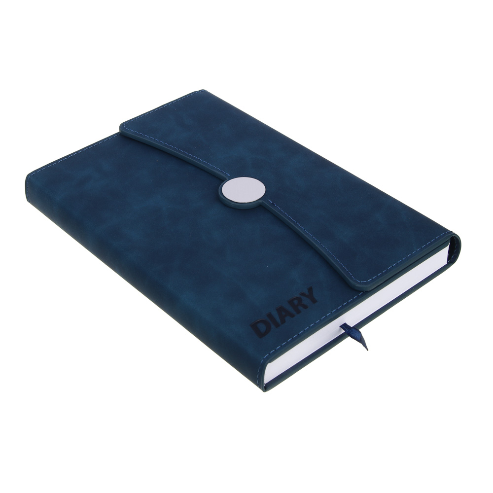 Ежедневник недатированный "ПРОВАНС" А5, 320 страниц, твердая обложка искусственная кожа, клапан, магнитная застежка, синий, арт.№ 572-249