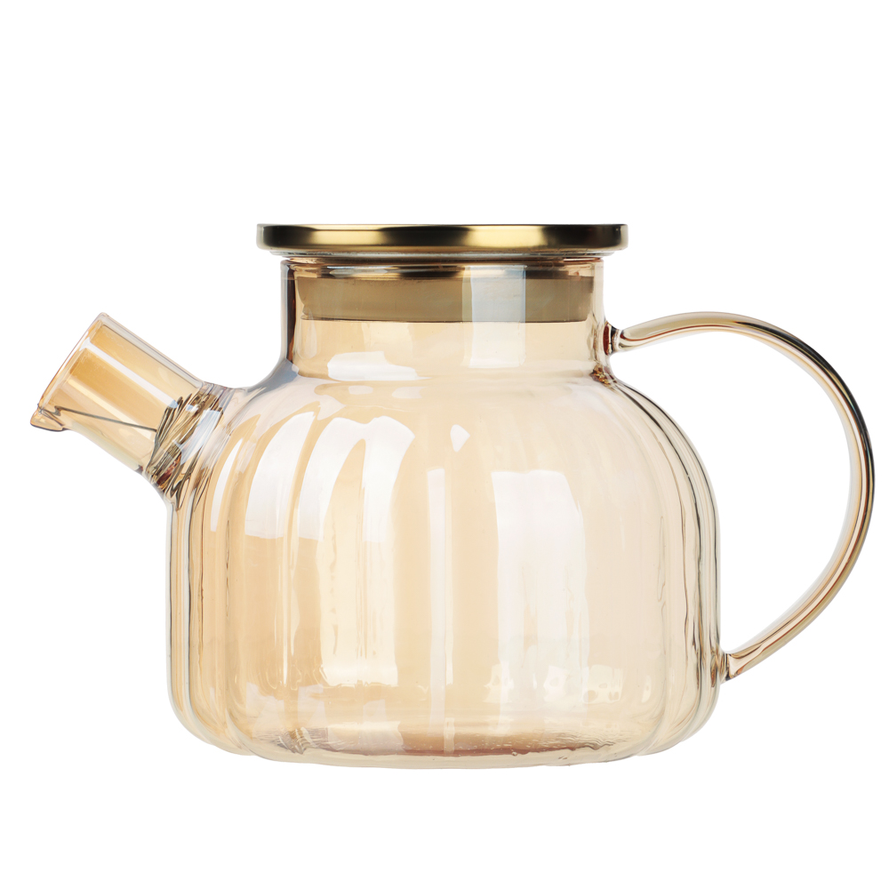 Чайник заварочный Голд тм SATOSHI 1000мл, стекло, нерж.сталь, арт.№ 850-263