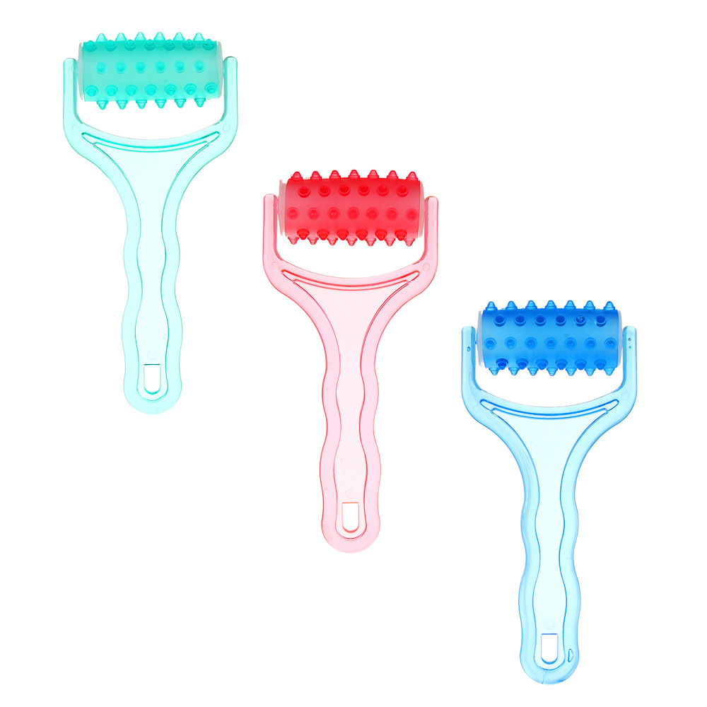 SILAPRO Массажер роликовый, 18.5x8.5x3см, PP, TPE, 3 цвета, арт.№ 192-020