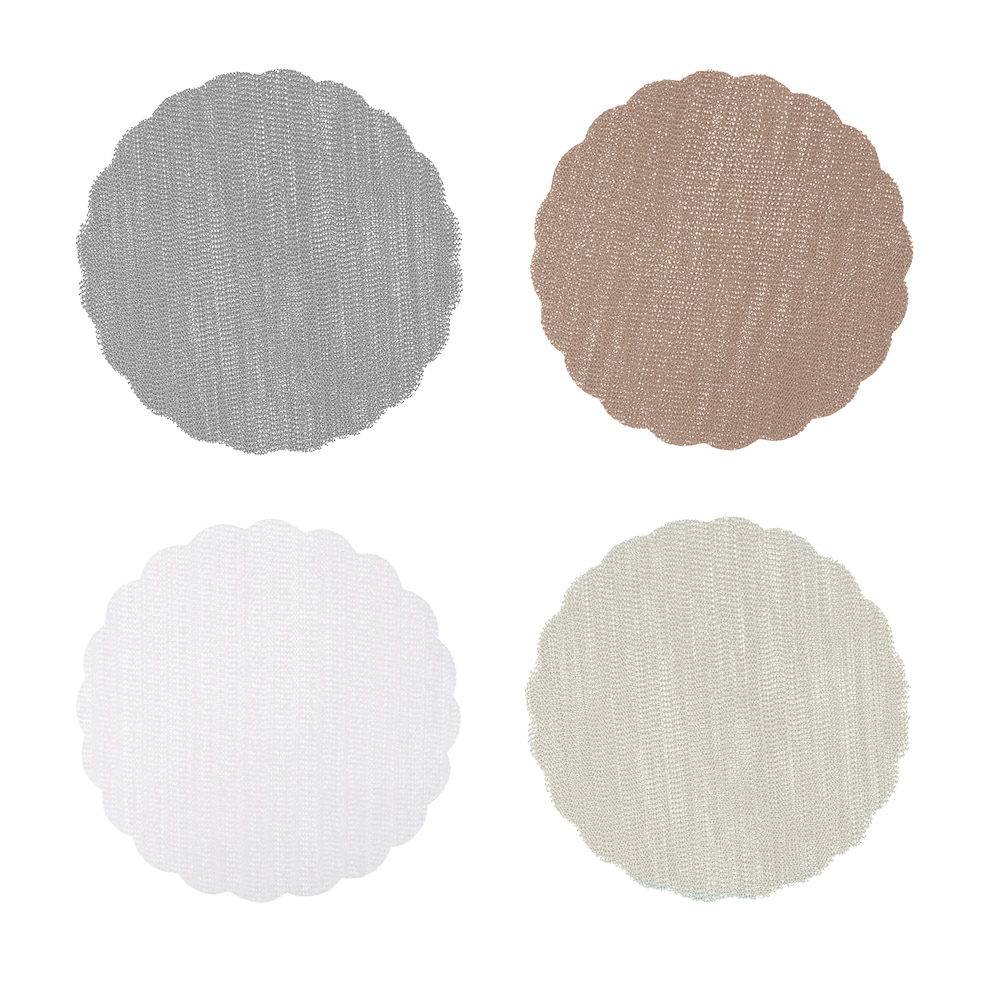 Набор противоскользящих салфеток тм VETTA, 4шт, ПВХ, d32см, 4 цвета, арт.№ 436-075