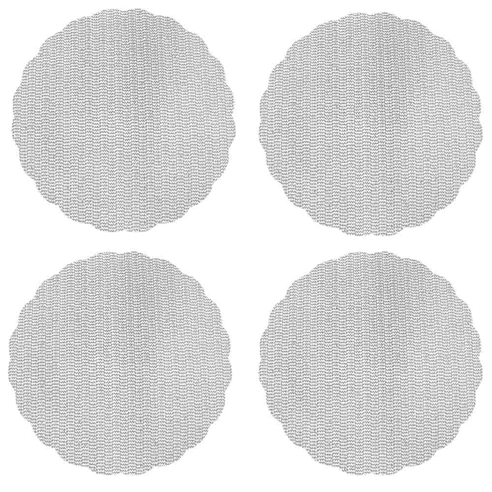 Набор противоскользящих салфеток тм VETTA, 4шт, ПВХ, d32см, 4 цвета, арт.№ 436-075