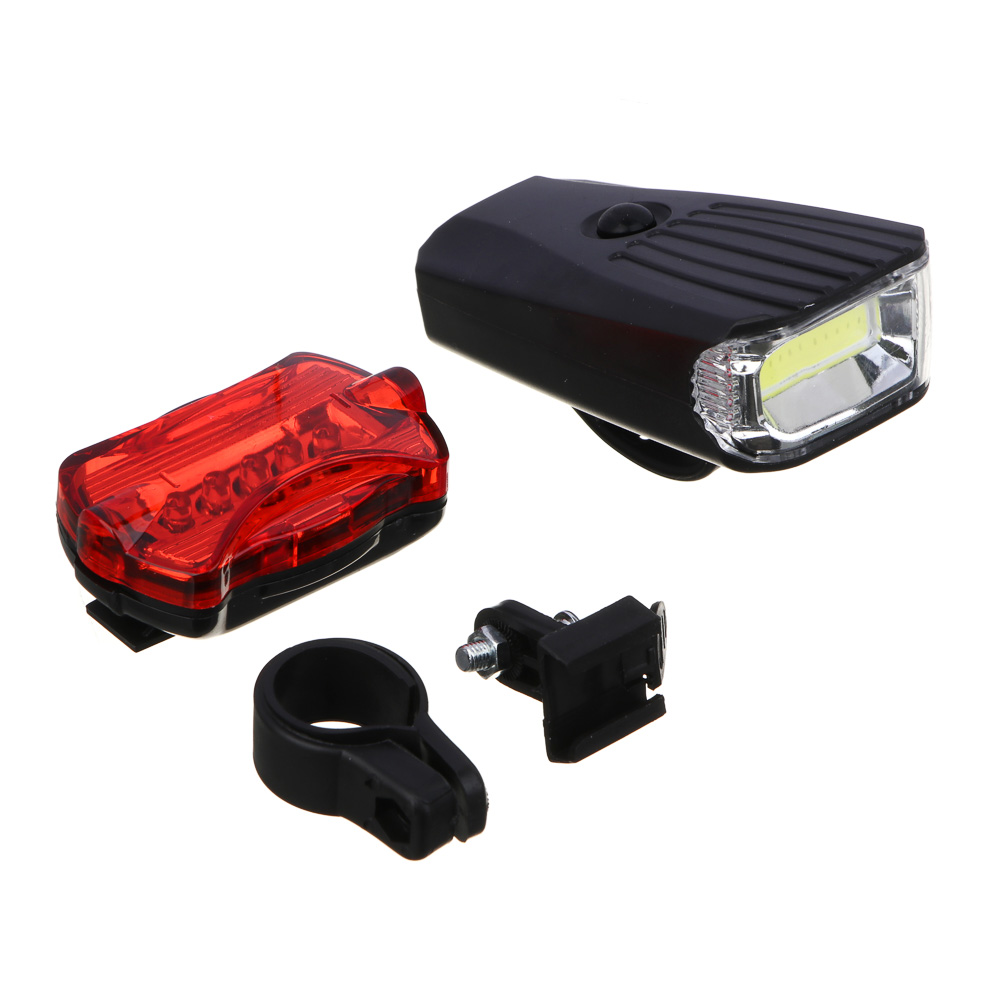 Набор фонарей велосипедных, тм BY SPORT, передний (10LED, 3хААА) и задний (5LED, 2хААА), арт.№ 195-011