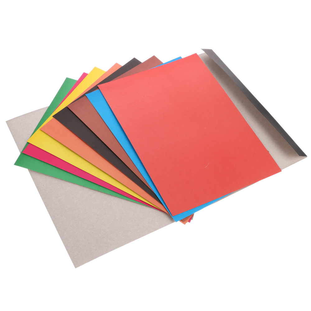 Картон цветной ClipStudio А4, 8 л., 8 цв., немелованный,  в карт. папке, арт.№ 558-067