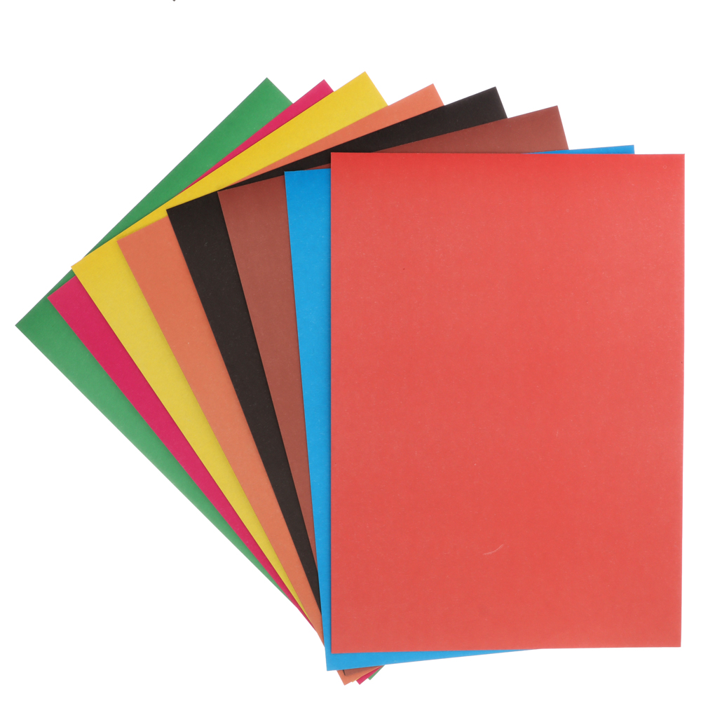 Картон цветной ClipStudio А4, 8 л., 8 цв., немелованный,  в карт. папке, арт.№ 558-067