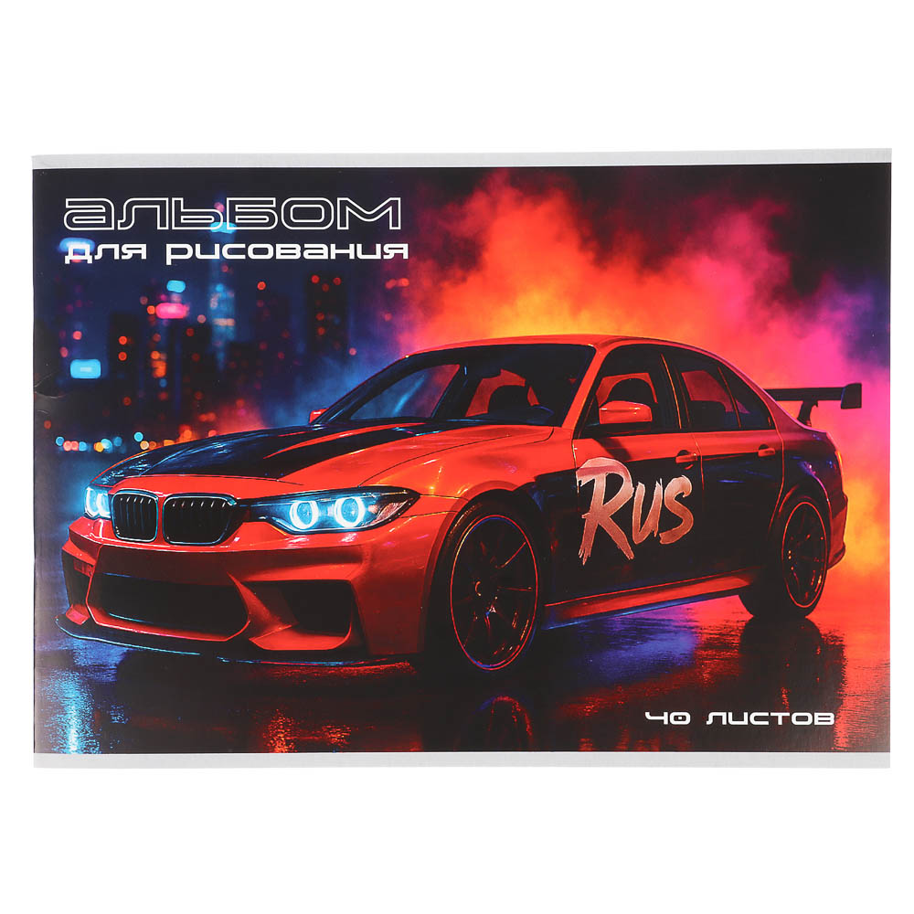 Альбом для рисования ClipStudio A4 40л., офсет 90г/м2, обл. картон, скрепка, 4 дизайна, арт.№ 515-066