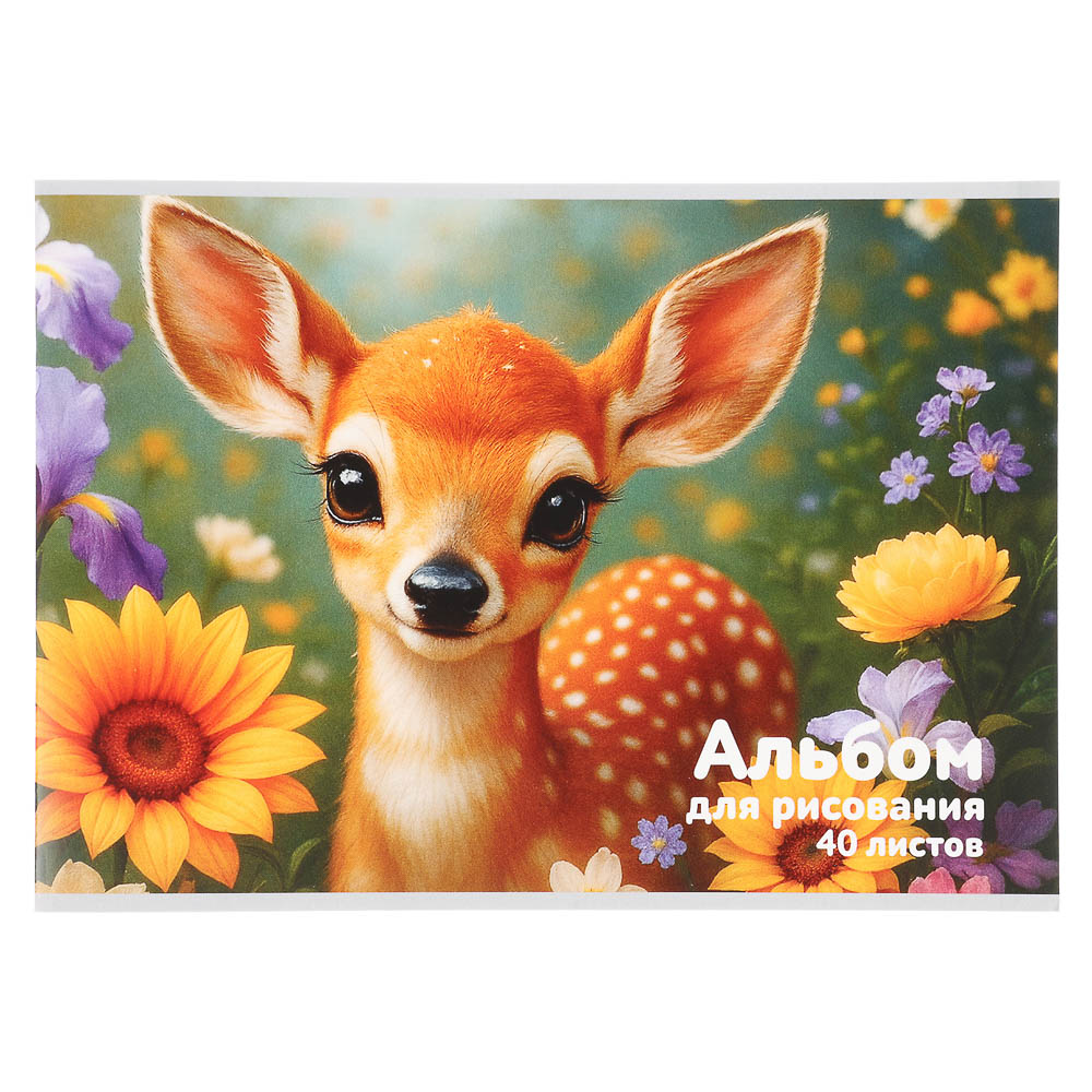 Альбом для рисования ClipStudio A4 40л., офсет 90г/м2, обл. картон, скрепка, 4 дизайна, арт.№ 515-066
