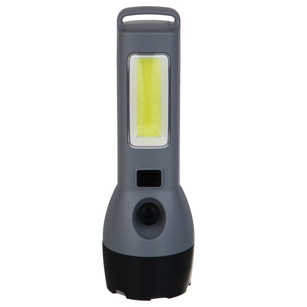 Фонарь ручной тм ЕРМАК, 1200 мАч, 175х52х30 мм, 4 режима, LED+СОВ, Type-C, пластик, арт.№ 224-083