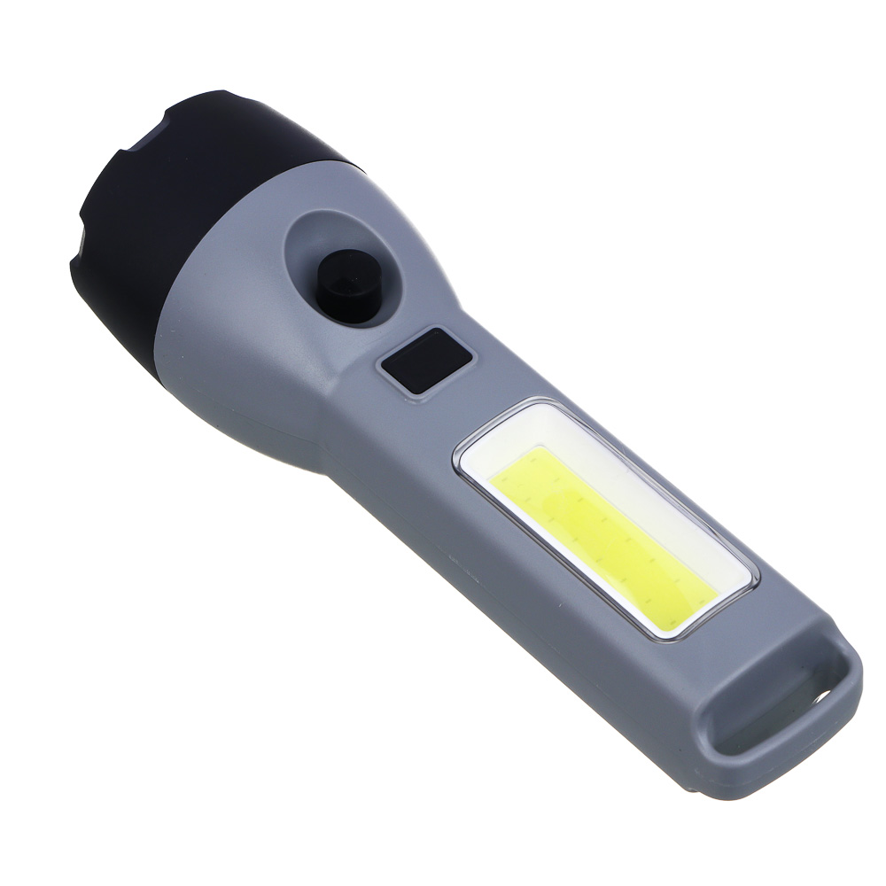 Фонарь ручной тм ЕРМАК, 1200 мАч, 175х52х30 мм, 4 режима, LED+СОВ, Type-C, пластик, арт.№ 224-083