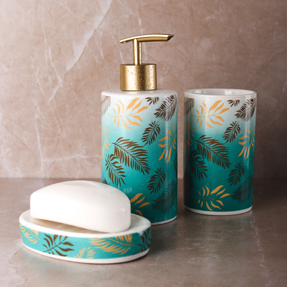 VETTA Дозатор для жидкого мыла "Золотая лира", керамика, 2 диз., арт.№ 463-927