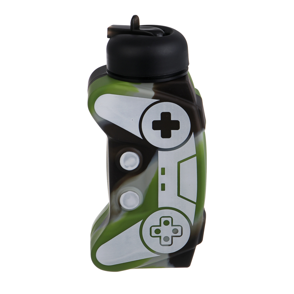 Бутылка для воды тм LADECOR "Джойстик", 600 мл, силикон, 2 вида, арт.№ 531-114