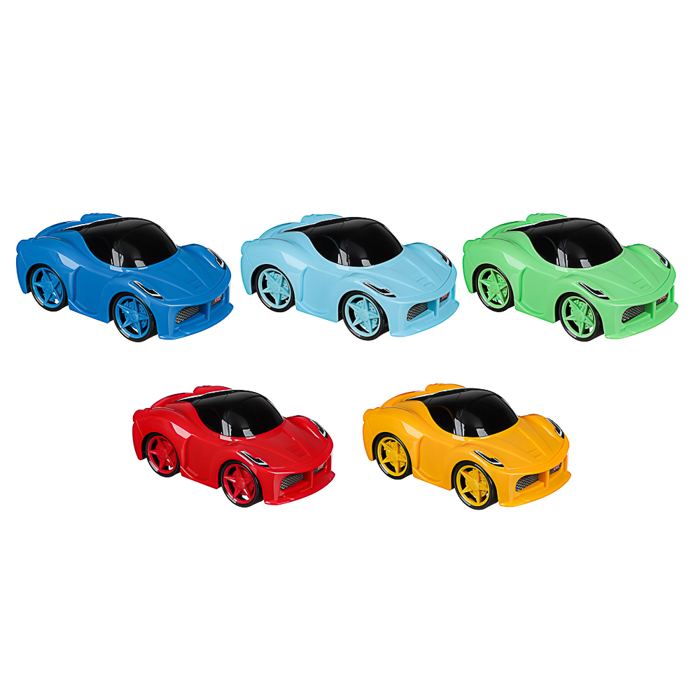 ИГРОЛЕНД Машинка гонщика игрушечная, пластик, 21,5х12х9 см, 5 дизайнов, для детей 3+, арт.№ 292-471