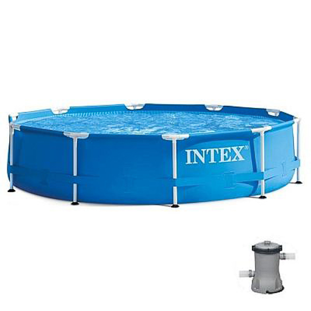 INTEX Бассейн каркасный Metal Frame 305x76см 4485л насос с фильтром 1250 л/ч, 28202NP, арт.№ 359-008