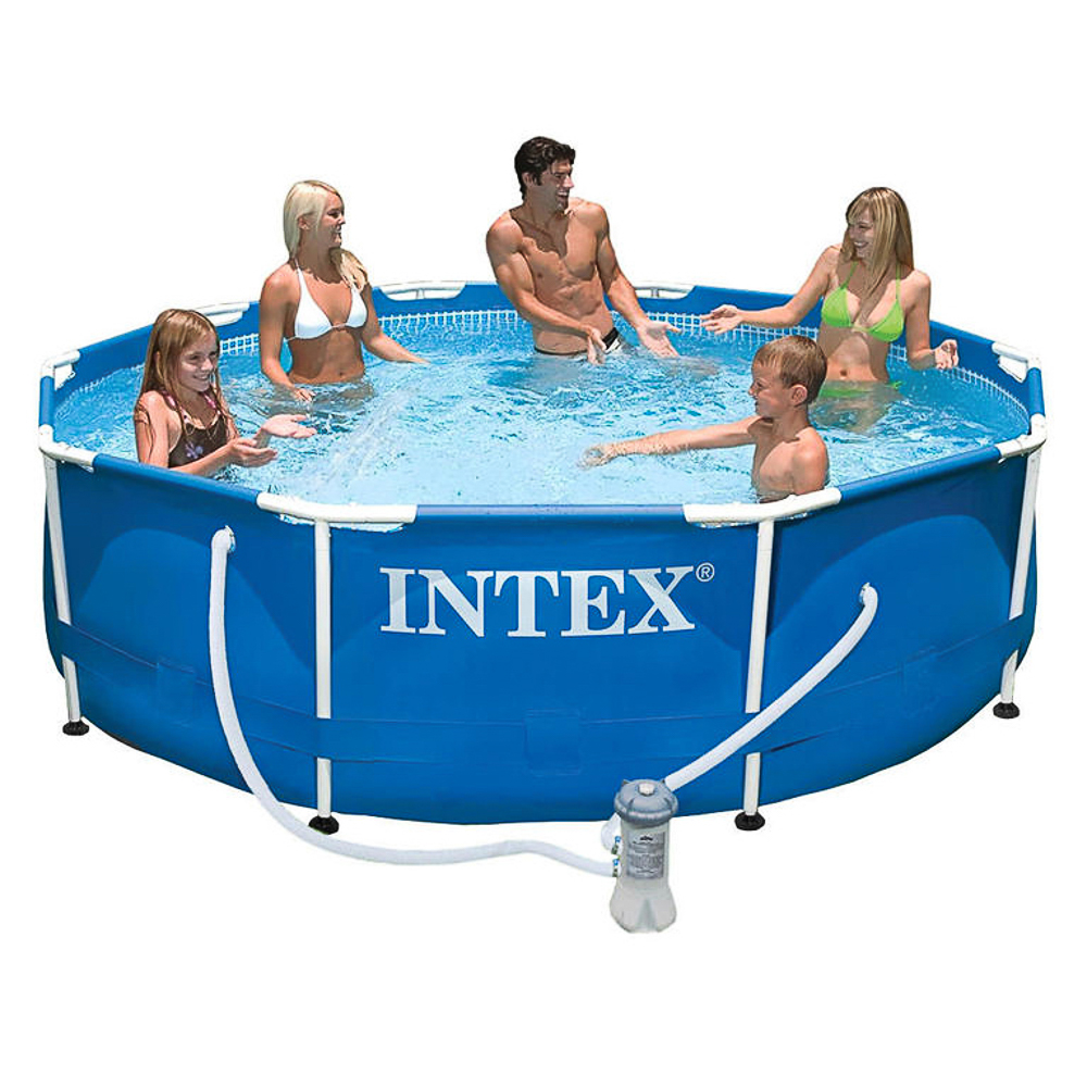 INTEX Бассейн каркасный Metal Frame 305x76см 4485л насос с фильтром 1250 л/ч, 28202NP, арт.№ 359-008