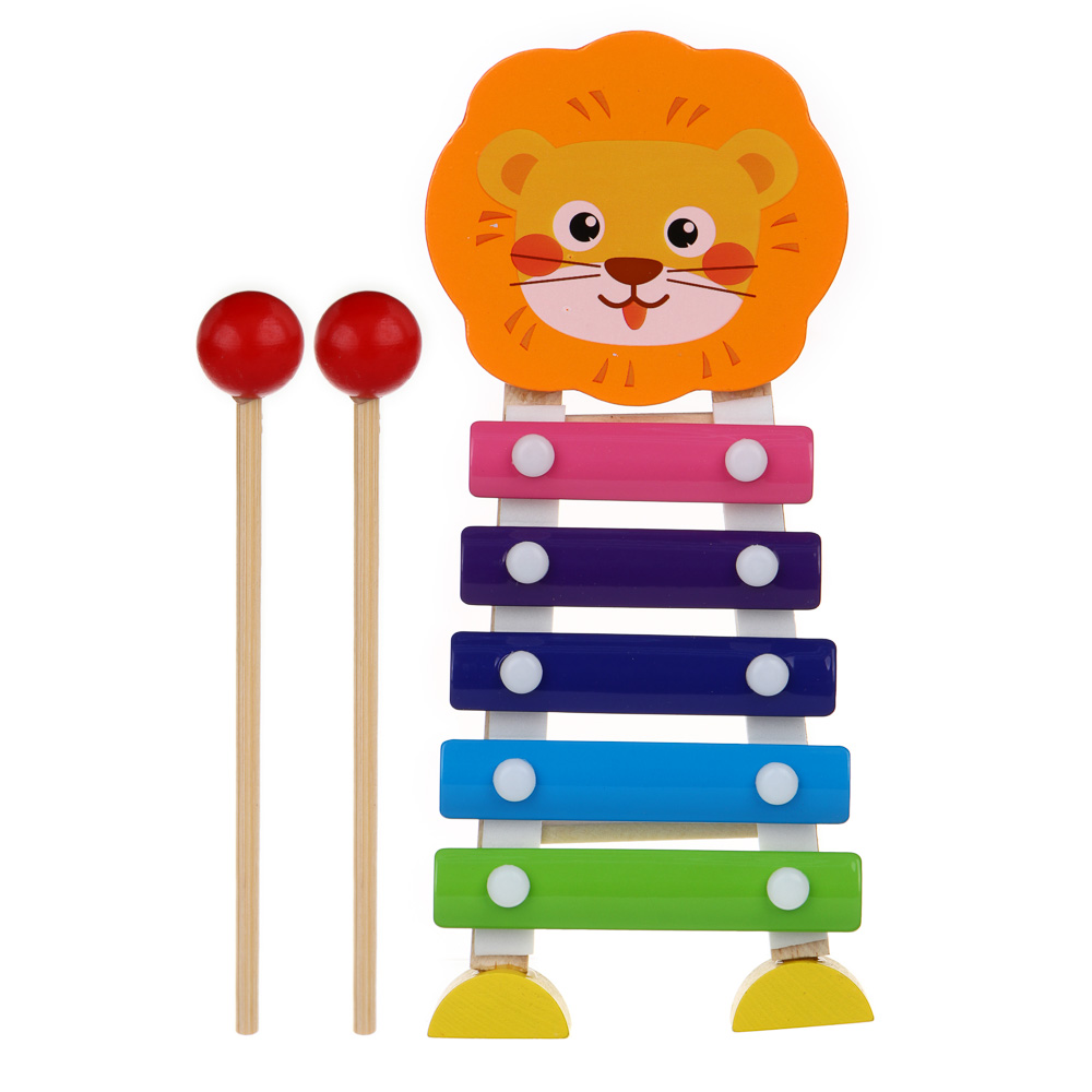 Ксилофон, дерево, металл, 19x9см, 8 дизайнов, арт.№ 262-154