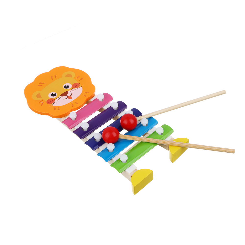 Ксилофон, дерево, металл, 19x9см, 8 дизайнов, арт.№ 262-154