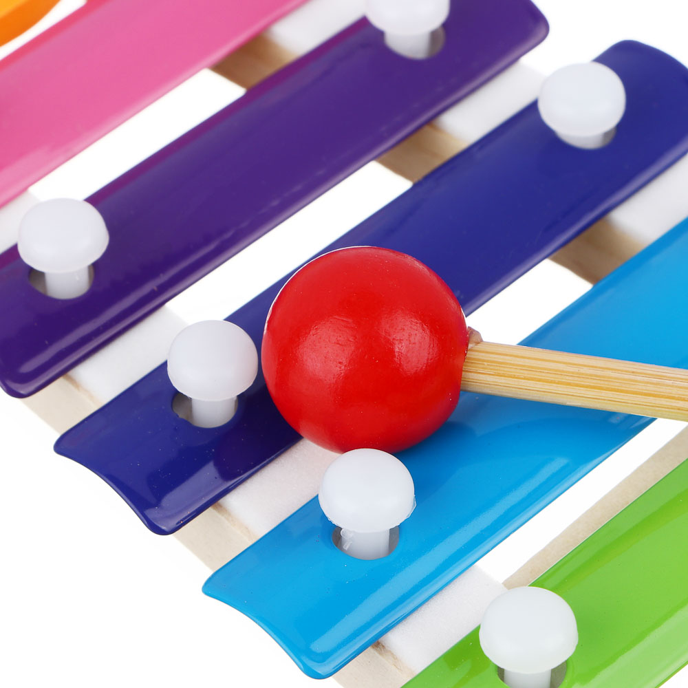 Ксилофон, дерево, металл, 19x9см, 8 дизайнов, арт.№ 262-154