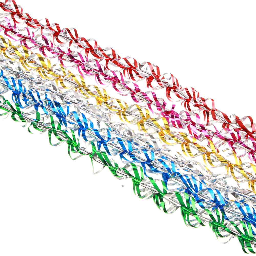 СНОУ БУМ Мишура закрученная, 2x150 см, ПВХ, 6 цветов, арт.№ 377-610