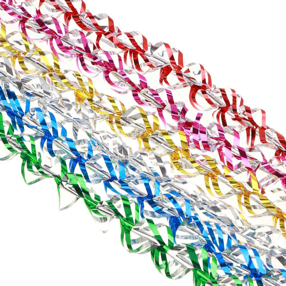 СНОУ БУМ Мишура закрученная, 2x150 см, ПВХ, 6 цветов, арт.№ 377-610