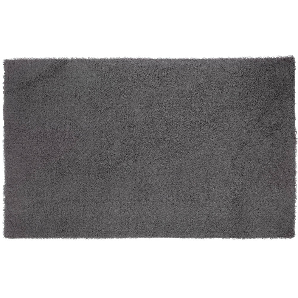 Коврик плюшевый 50х80 т.серый 03, арт.№ 462-846