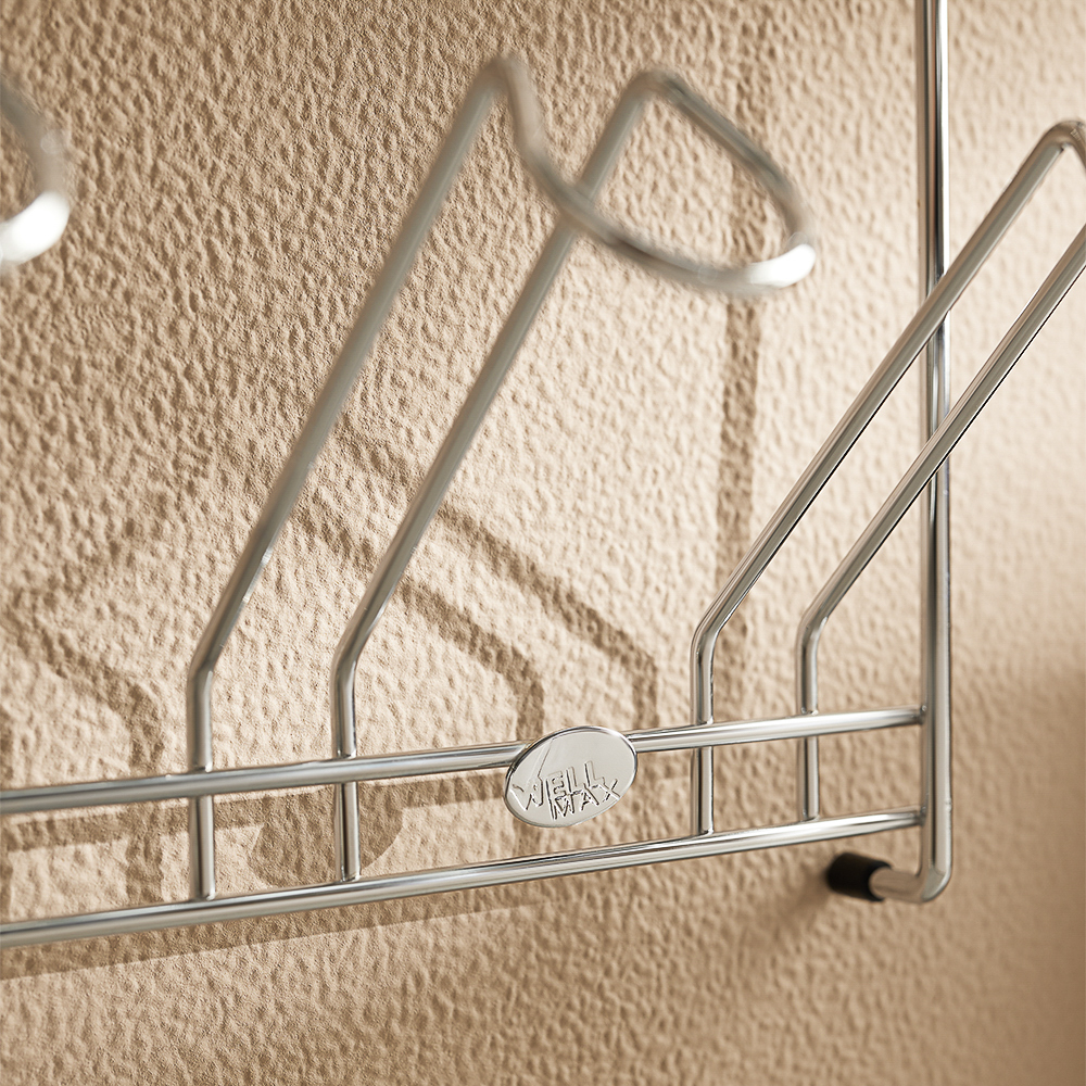 Полка для стаканов тм VETTA, 23,5x11x34cм, хромированная сталь, арт.№ 481-001