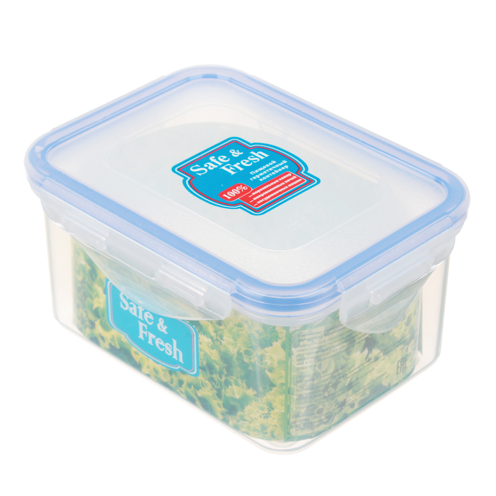 Контейнер пищевой с защелками 470мл, 10,2х13,5х6,8см, пластик, арт.№ 845-015