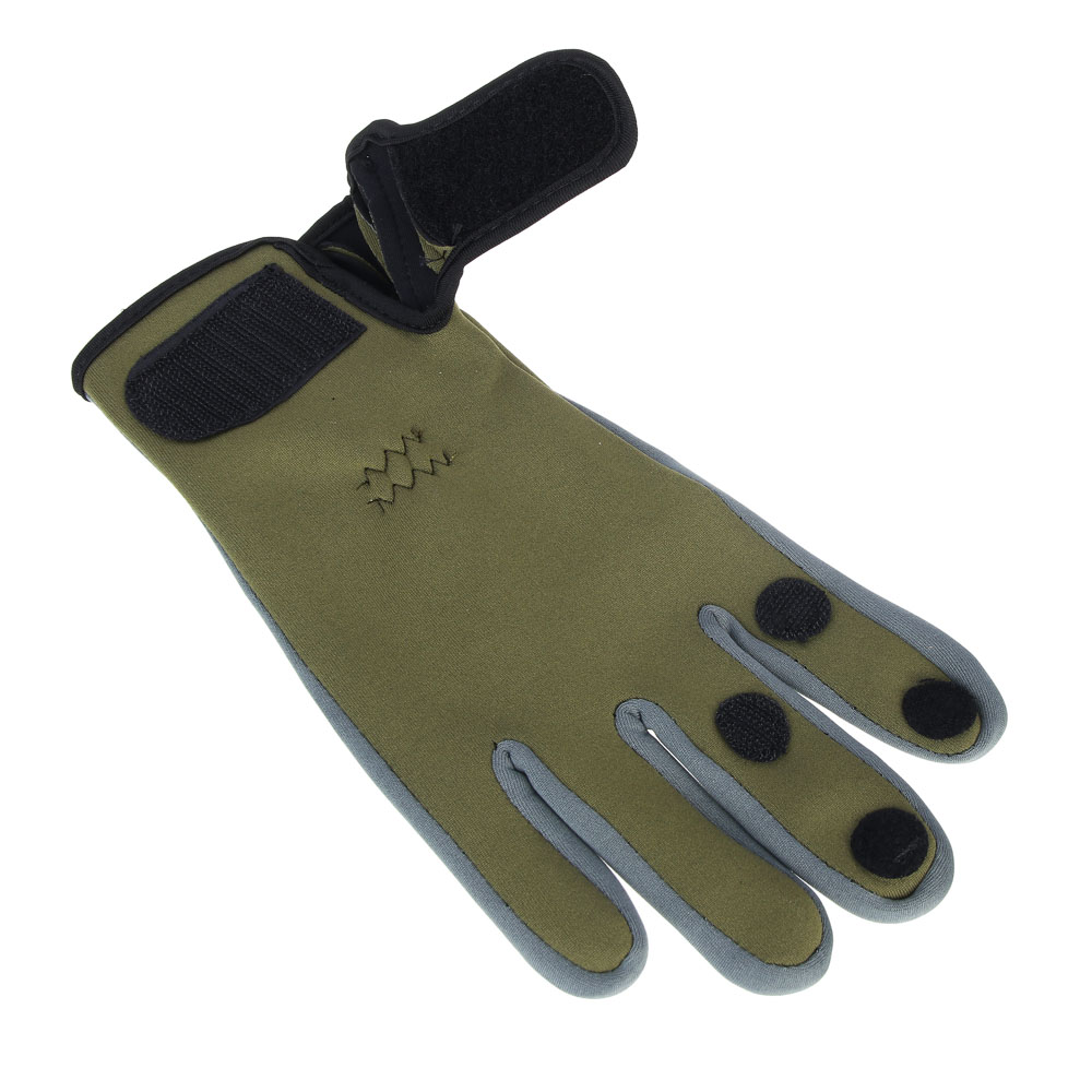 AZOR FISHING Перчатки влагостойкие, рыболовные, хлопок, полиэстер, микрофибра, арт.№ 127-069