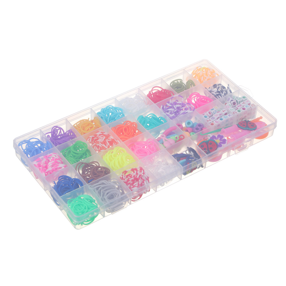 ХОББИХИТ Набор для творчества "МЕГАНАБОР для плетения", резина, PP, акрил, металл,  26х13см, арт.№ 283-171