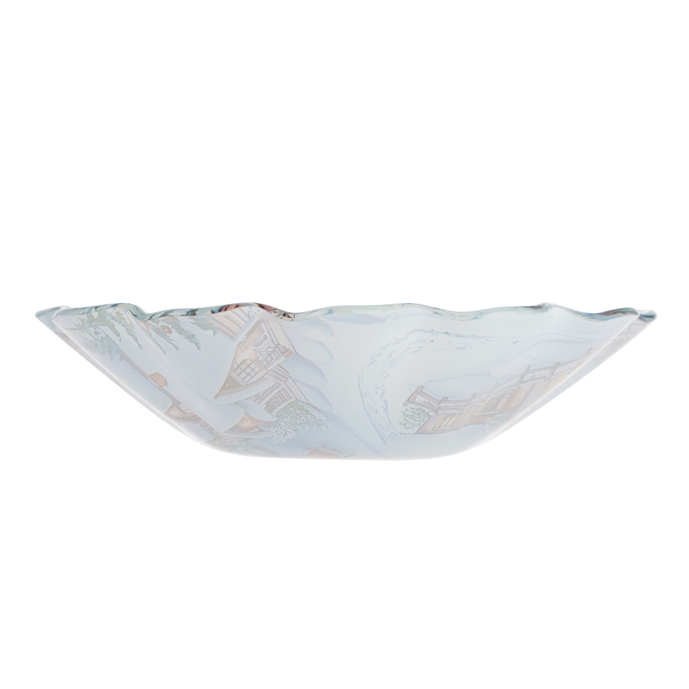 Зимний пейзаж Салатник круглый 18х4,5см, стекло, арт.№ 820-467