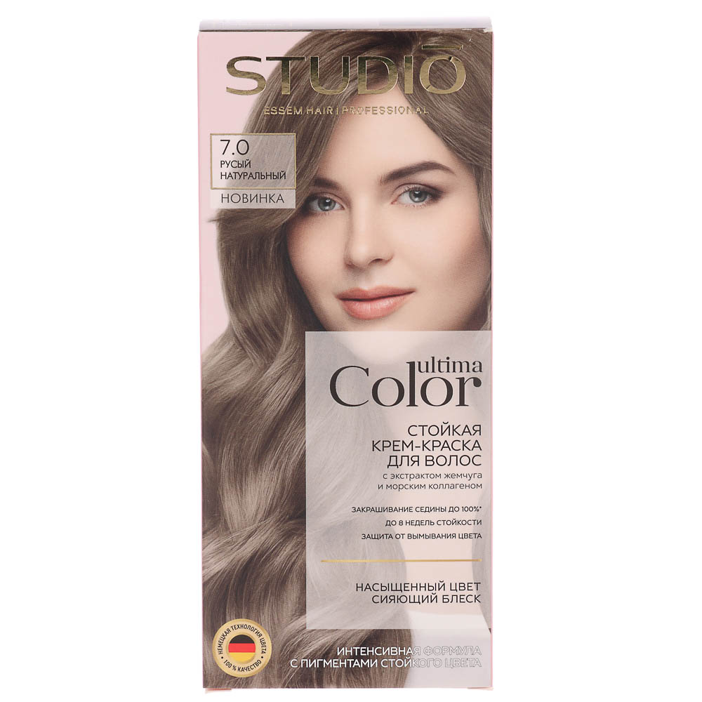 Краска для волос STUDIO Ultima Color 7.0 Русый натуральный,100мл, арт.№ 972-057