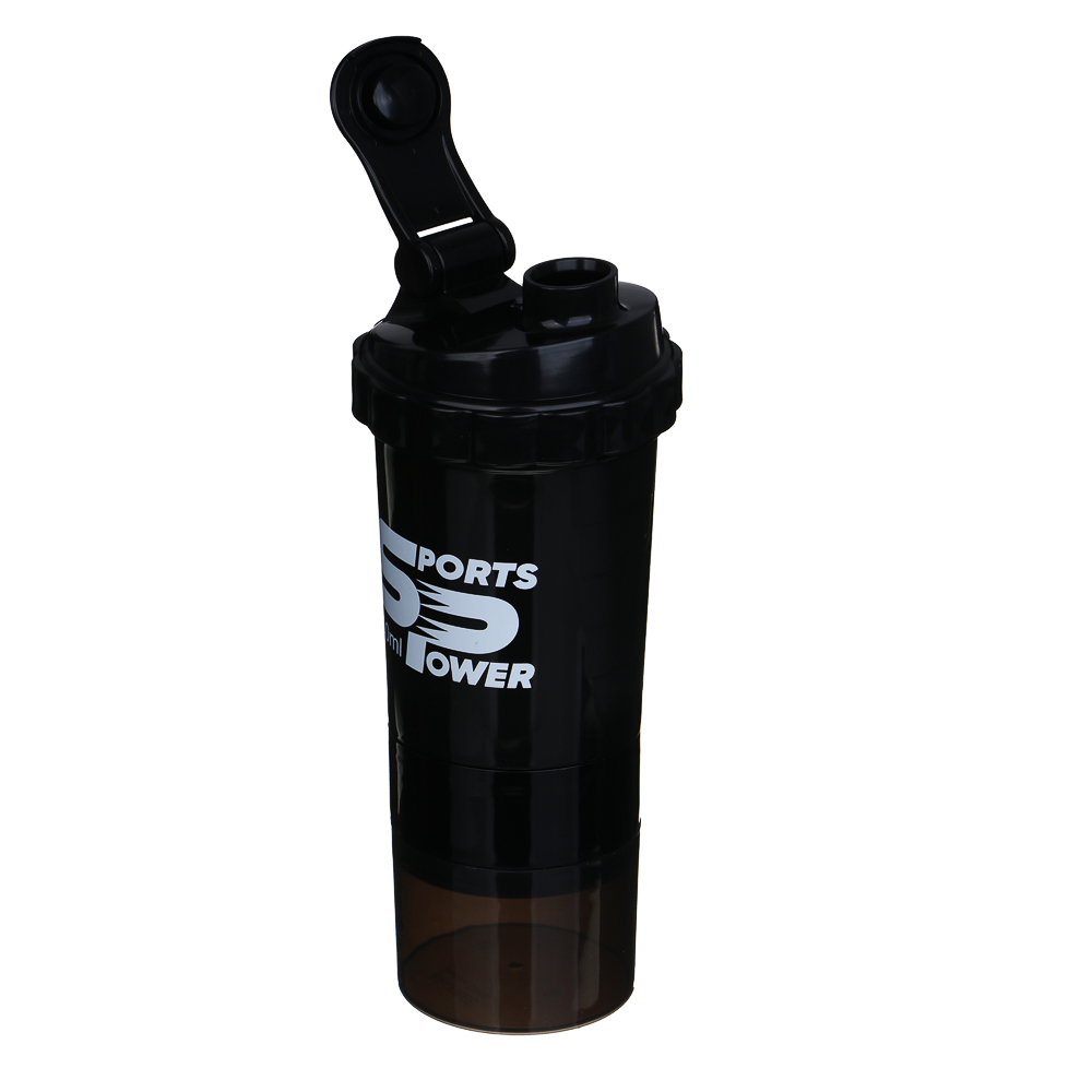 SILAPRO Спортивный шейкер 3 в 1  (пружина-венчик, два контейнера), 500мл, 25x9см, полипропилен, арт.№ 088-001