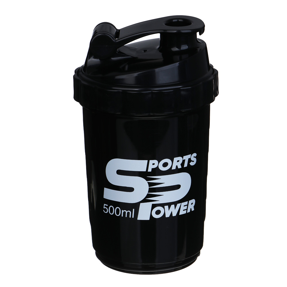 SILAPRO Спортивный шейкер 3 в 1  (пружина-венчик, два контейнера), 500мл, 25x9см, полипропилен, арт.№ 088-001