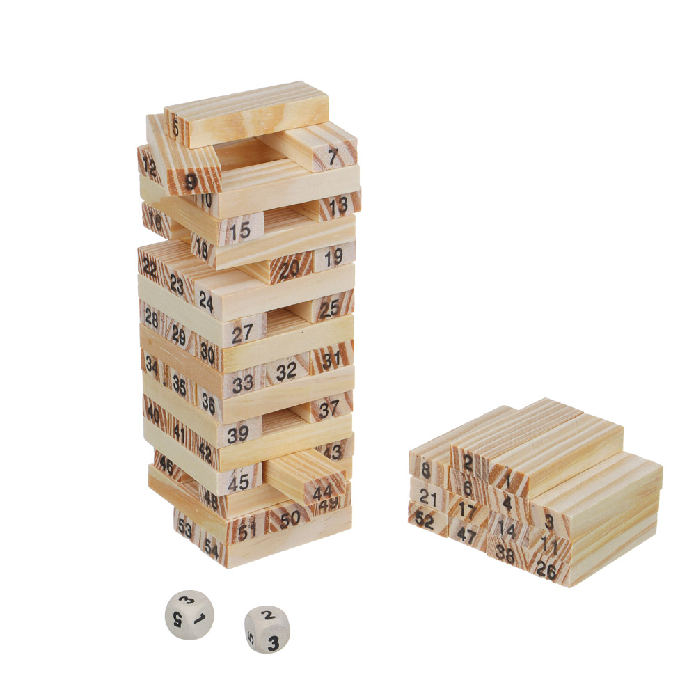 BY Настольная игра "Падающая башня", "Русские Супергерои", дерево, 5,5х5,5х18,5см, арт.№ 897-002