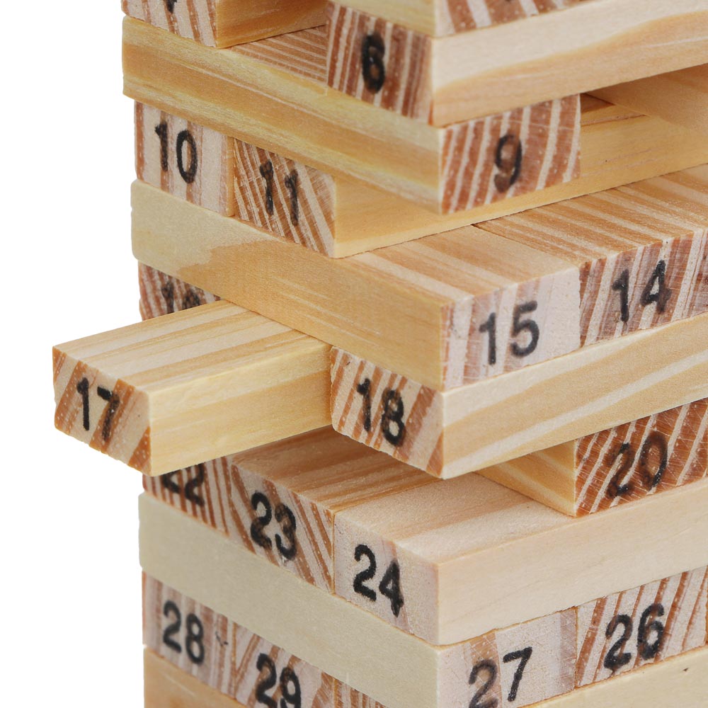 BY Настольная игра "Падающая башня", "Русские Супергерои", дерево, 5,5х5,5х18,5см, арт.№ 897-002