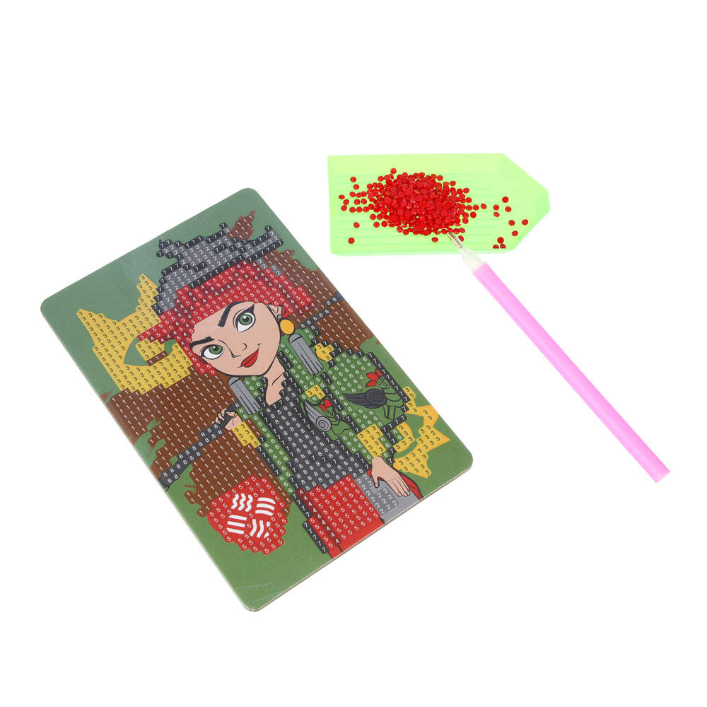 BY Набор для творчества: Картина из страз "Русские Супергерои", пластик, картон, 10х15см, 3 дизайна, арт.№ 285-001