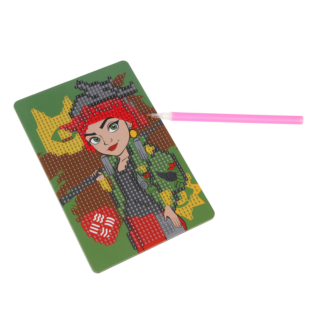 BY Набор для творчества: Картина из страз "Русские Супергерои", пластик, картон, 10х15см, 3 дизайна, арт.№ 285-001