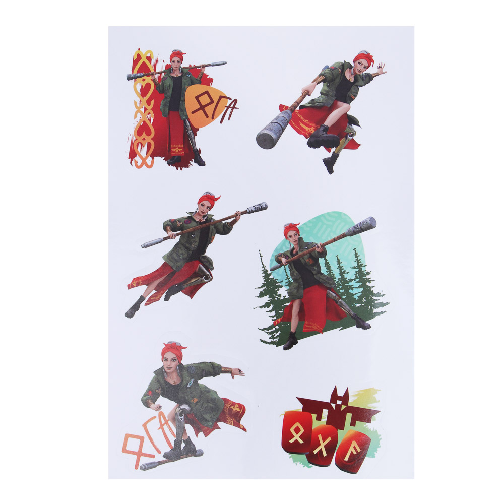 BY Альбом "Sticker book", "Русские Супергерои", 21х14см, картон, бумага, арт.№ 287-009