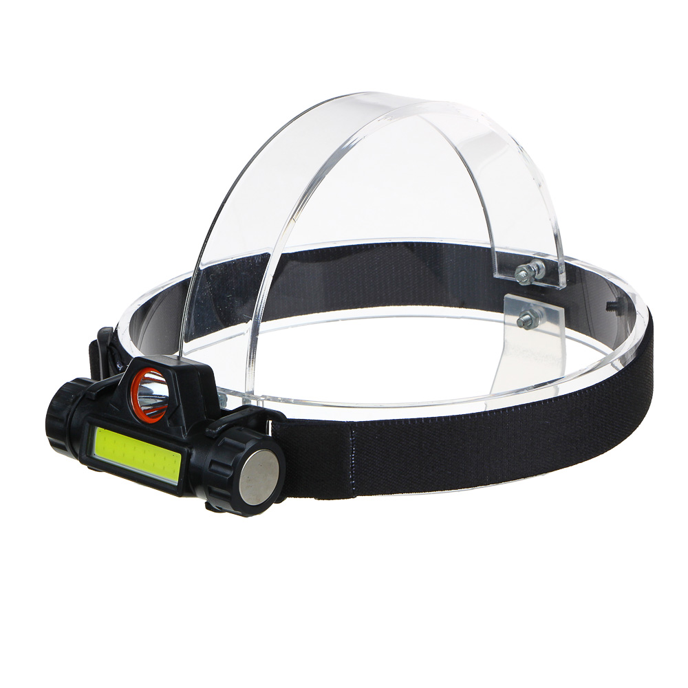 Фонарик налобный тм ЕРМАК, 800мАч, 1 COB, 1 LED, 8х3 см, 2 режима, пластик, арт.№ 221-013