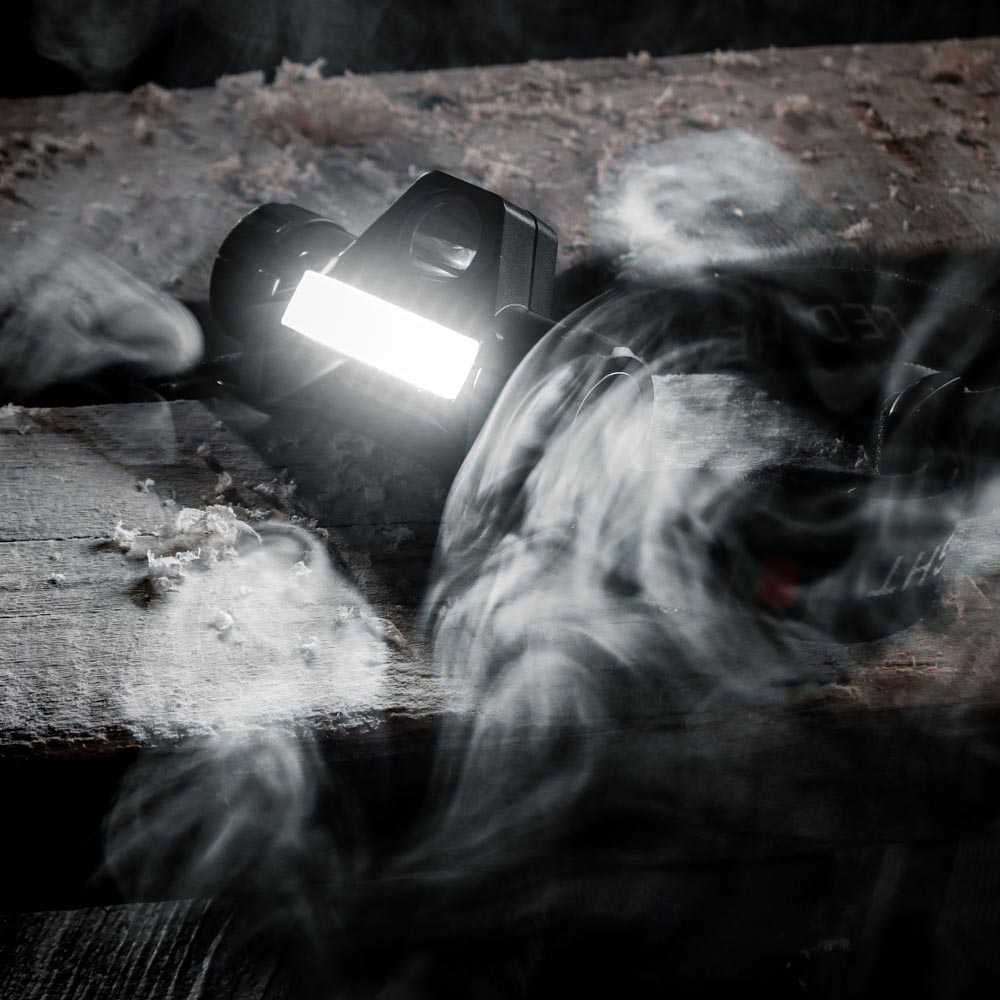 Фонарик налобный тм ЕРМАК, 800мАч, 1 COB, 1 LED, 8х3 см, 2 режима, пластик, арт.№ 221-013