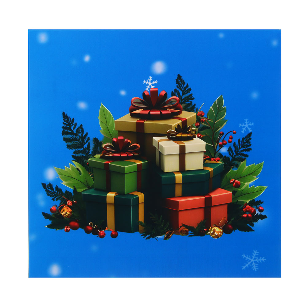 Коробка складная, 19,5x19,5x9,5см, бумага, арт.1, 4 дизайна, арт.№ 207-236