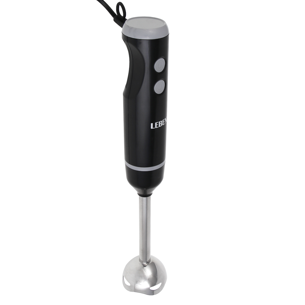 LEBEN Блендер погружной 700Вт, 2 скорости, лезвия нерж.сталь, металл. стержень, чёрный, арт.№ 269-048